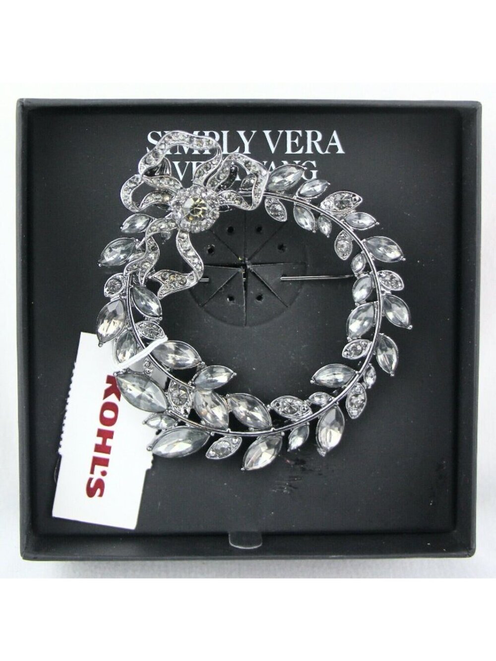 Simply Vera Vera Wang Rhinestone Wreath Brooch